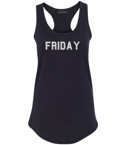 Friday Days Of The Week Black Womens Racerback Tank Top
