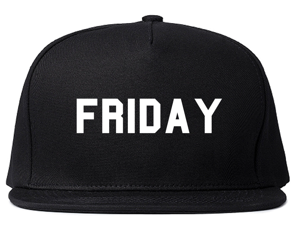 Friday Days Of The Week Black Snapback Hat