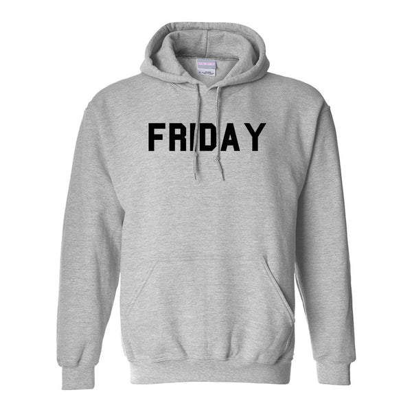 Friday Days Of The Week Grey Womens Pullover Hoodie