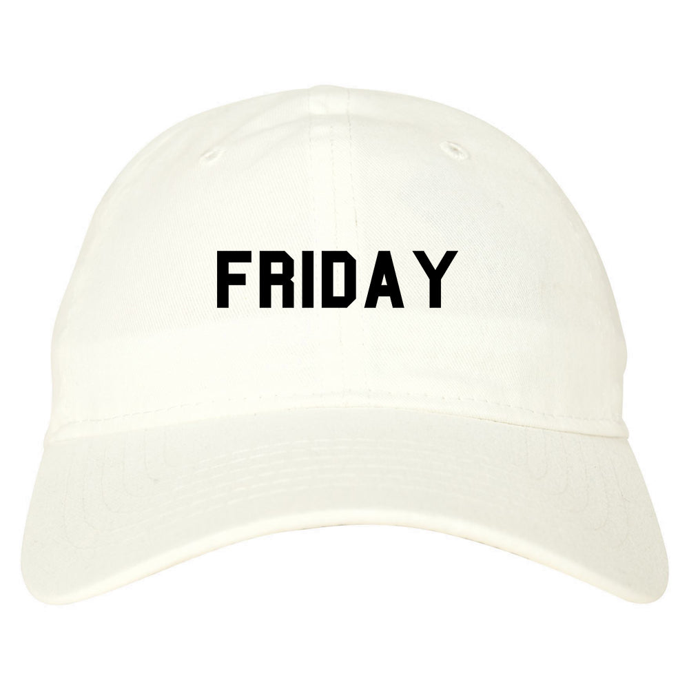 Friday Days Of The Week white dad hat