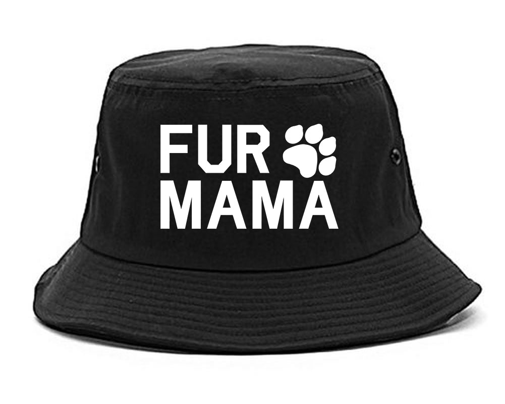 Fur Mama Dog Mom Black Bucket Hat