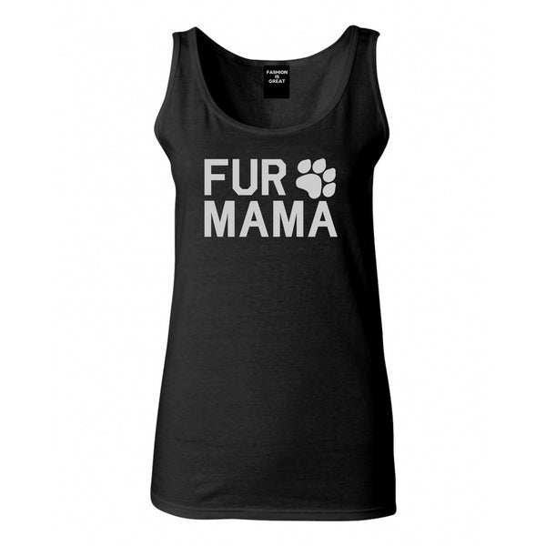 Fur Mama Dog Mom Black Tank Top