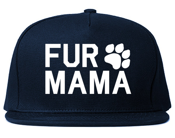 Fur Mama Dog Mom Blue Snapback Hat