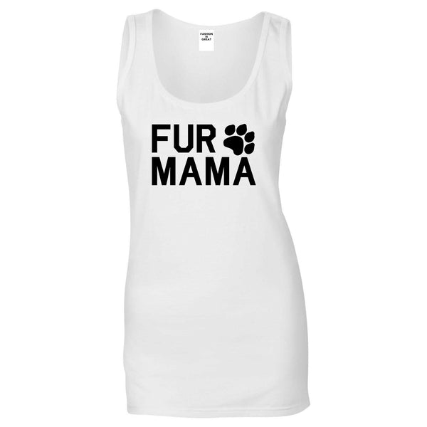 Fur Mama Dog Mom White Tank Top