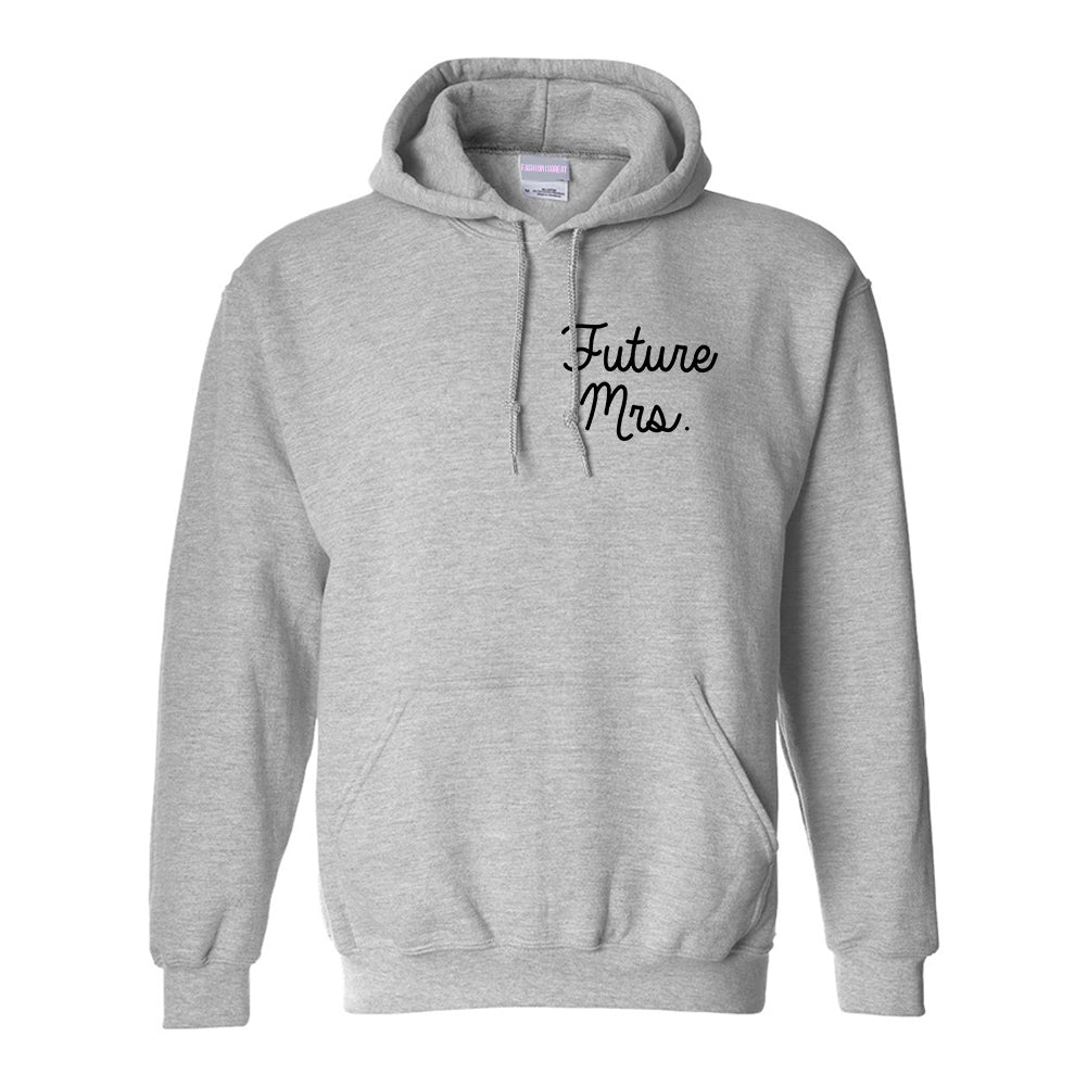 Future Mrs Bridal Shower chest Grey Womens Pullover Hoodie