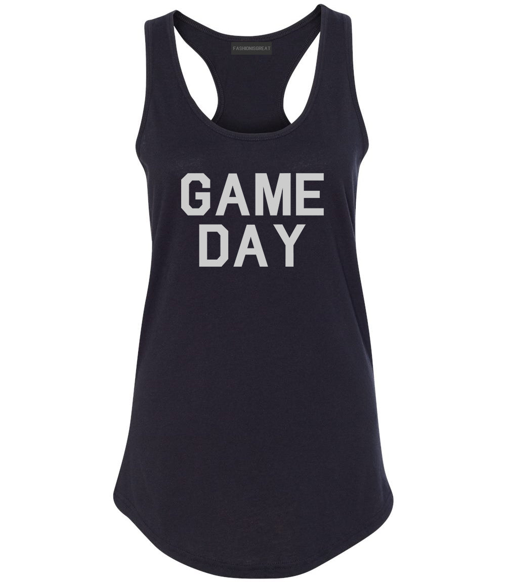 Game Day Sports Black Racerback Tank Top