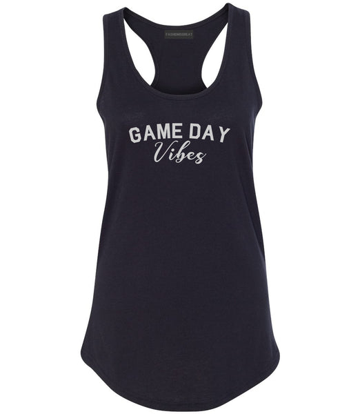 Game Day Vibes Black Racerback Tank Top