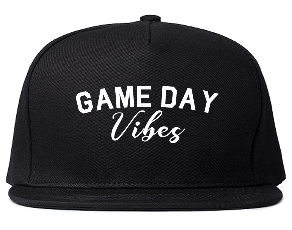 Game Day Vibes Black Snapback Hat
