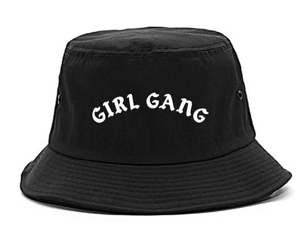 Girl Gang Squad Bucket Hat Black
