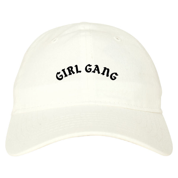 Girl Gang Squad Dad Hat White