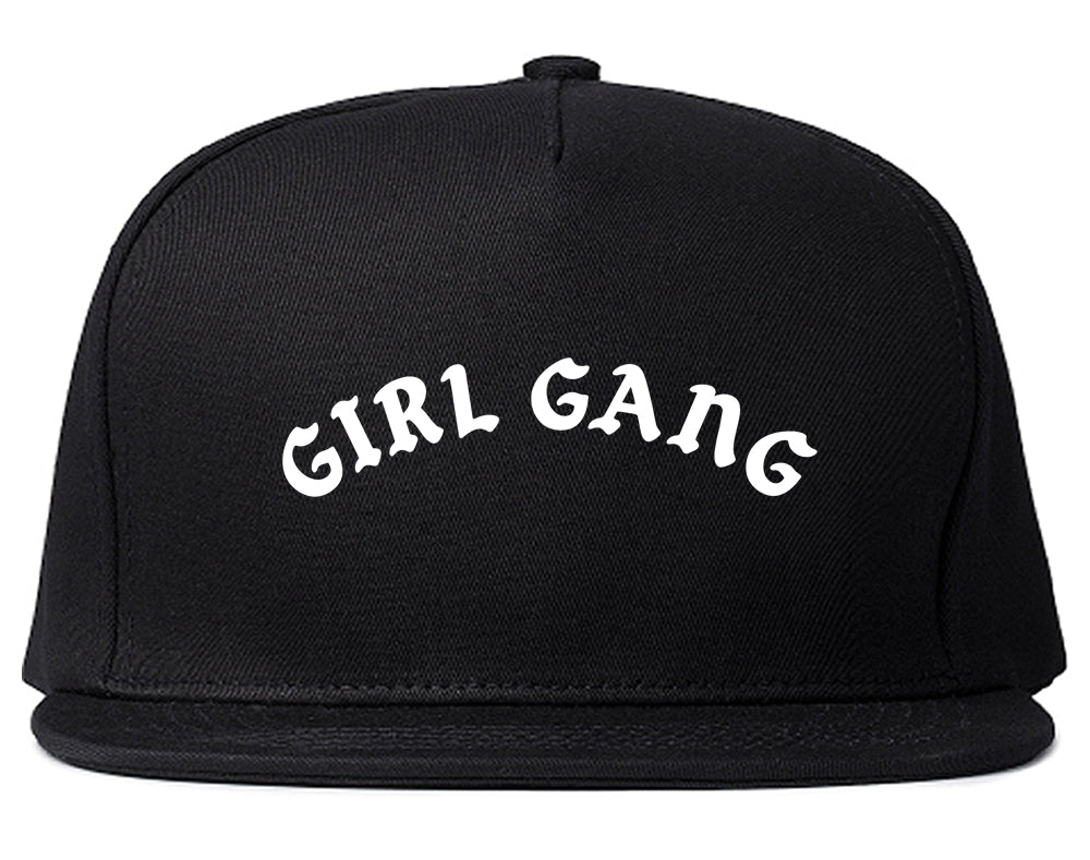 Girl Gang Squad Snapback Hat Black
