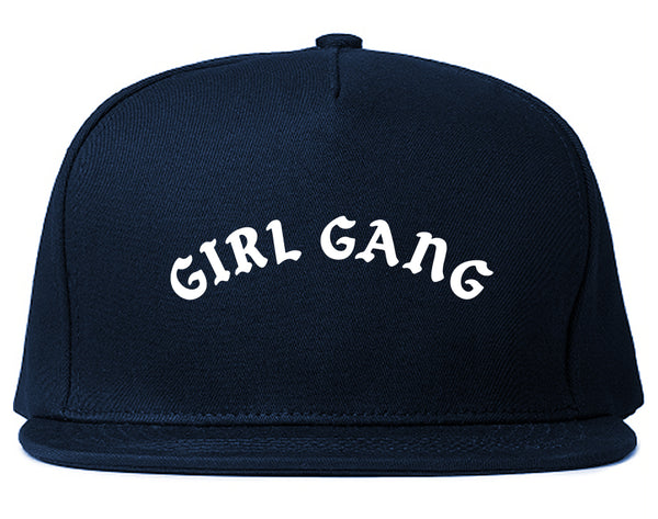 Girl Gang Squad Snapback Hat Blue