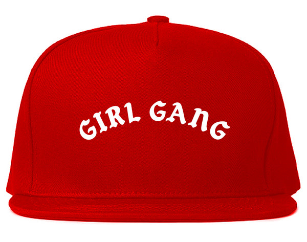 Girl Gang Squad Snapback Hat Red