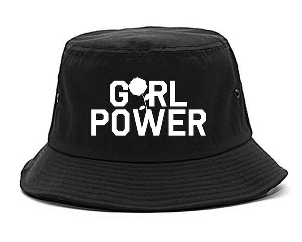 Girl Power Rose Bucket Hat Black