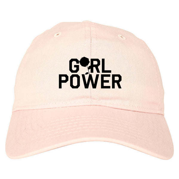Girl Power Rose Dad Hat Pink