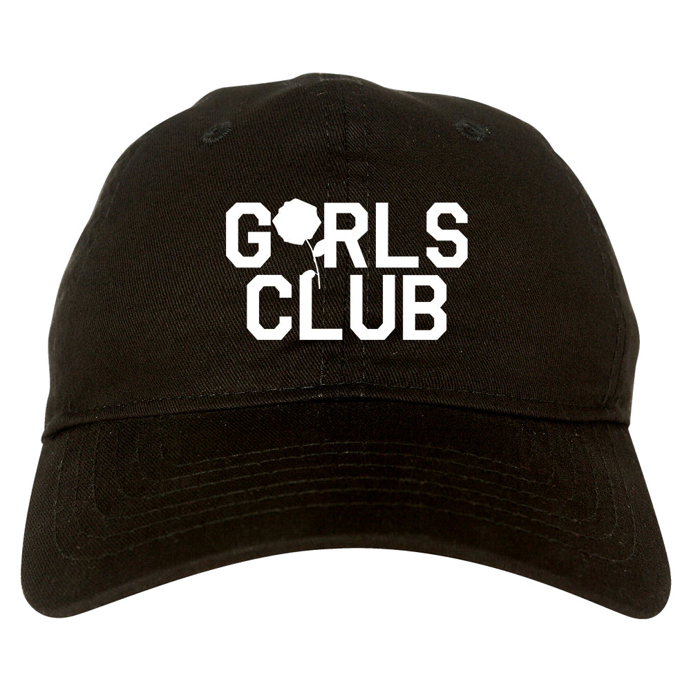 Girls Club Rose Dad Hat Black