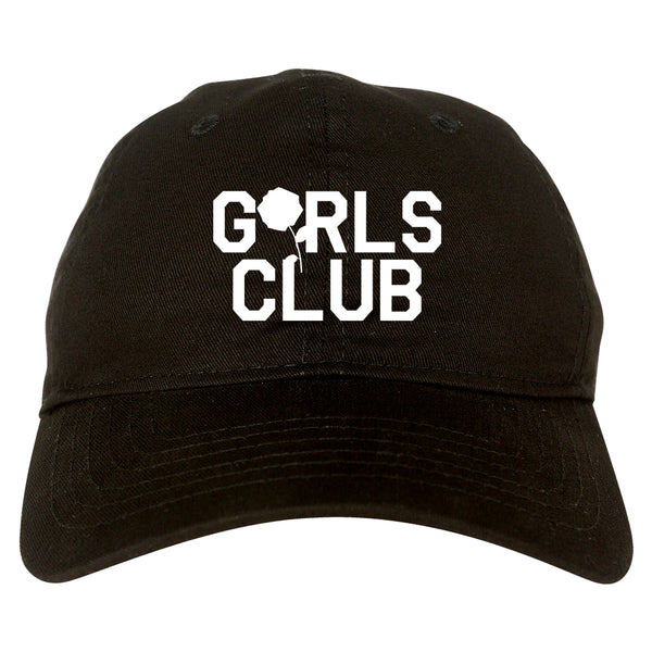 Girls Club Rose Dad Hat Black