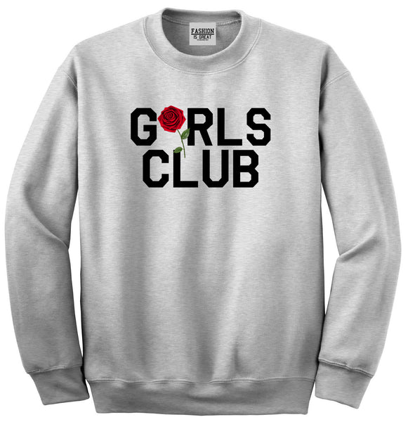 Girls Club Rose Unisex Crewneck Sweatshirt Grey