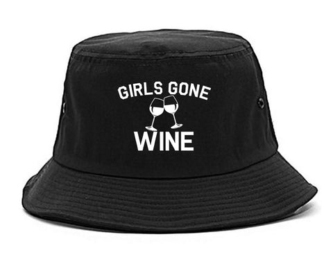 Girls Gone Wine Funny Bachelorette Party Black Bucket Hat