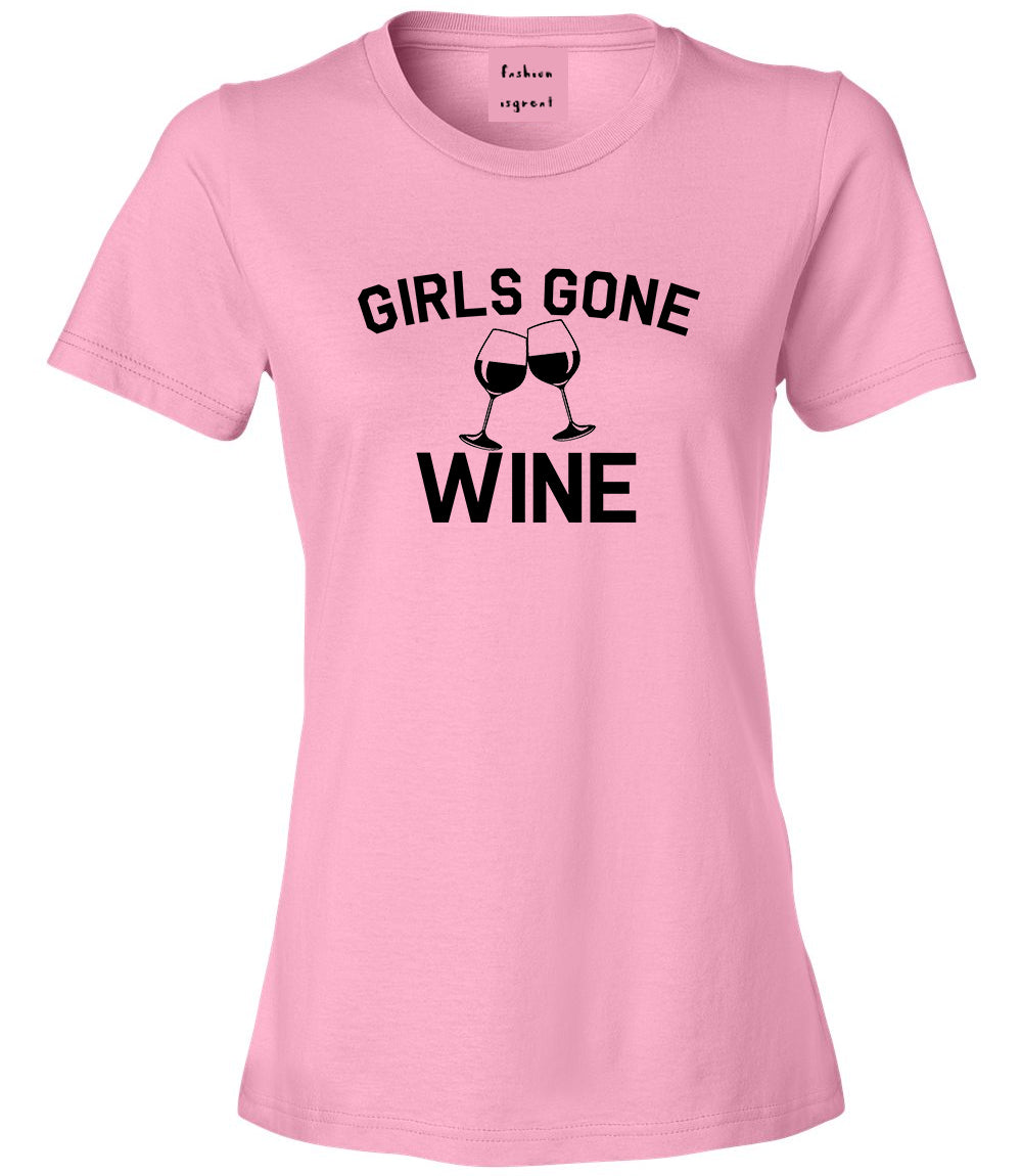 Girls Gone Wine Funny Bachelorette Party Pink T-Shirt