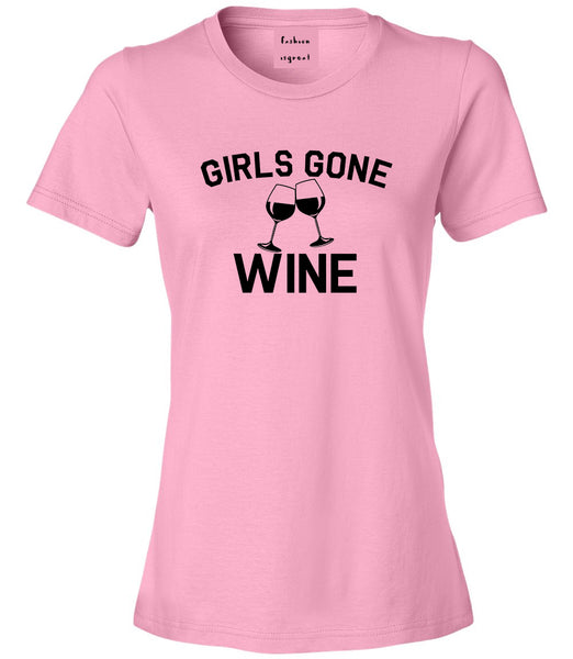 Girls Gone Wine Funny Bachelorette Party Pink T-Shirt