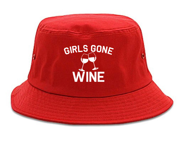 Girls Gone Wine Funny Bachelorette Party Red Bucket Hat