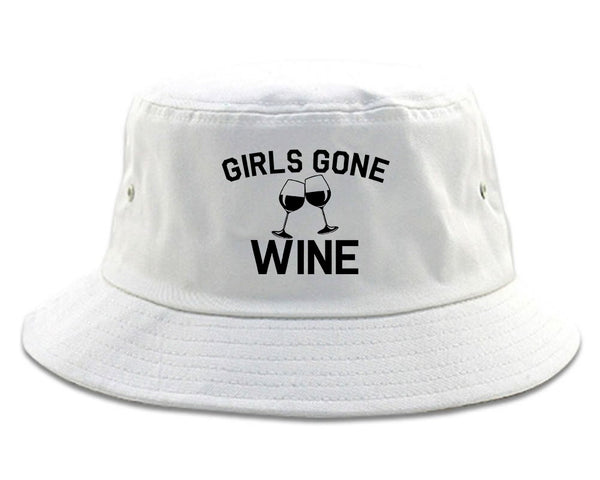 Girls Gone Wine Funny Bachelorette Party White Bucket Hat