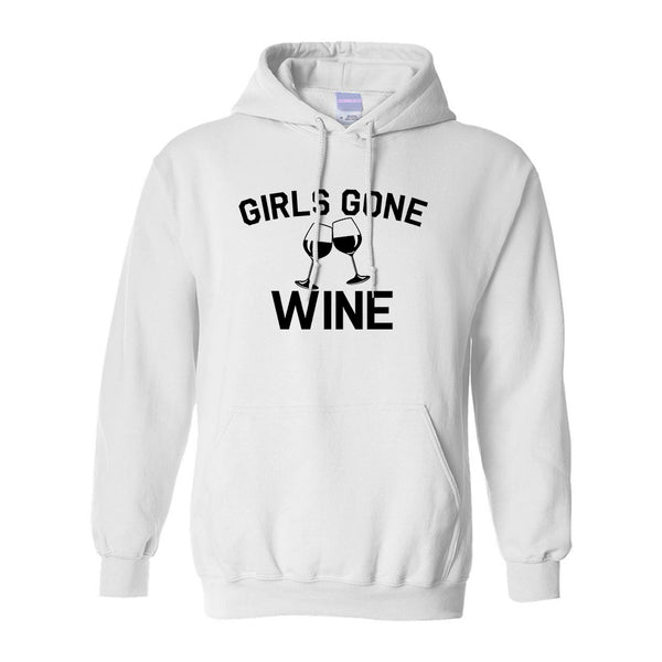 Girls Gone Wine Funny Bachelorette Party White Pullover Hoodie
