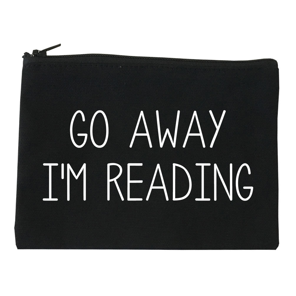 Go Away Im Reading Black Makeup Bag