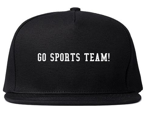 Go Sports Team Black Snapback Hat
