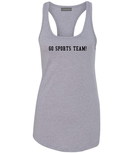 Go Sports Team Grey Racerback Tank Top