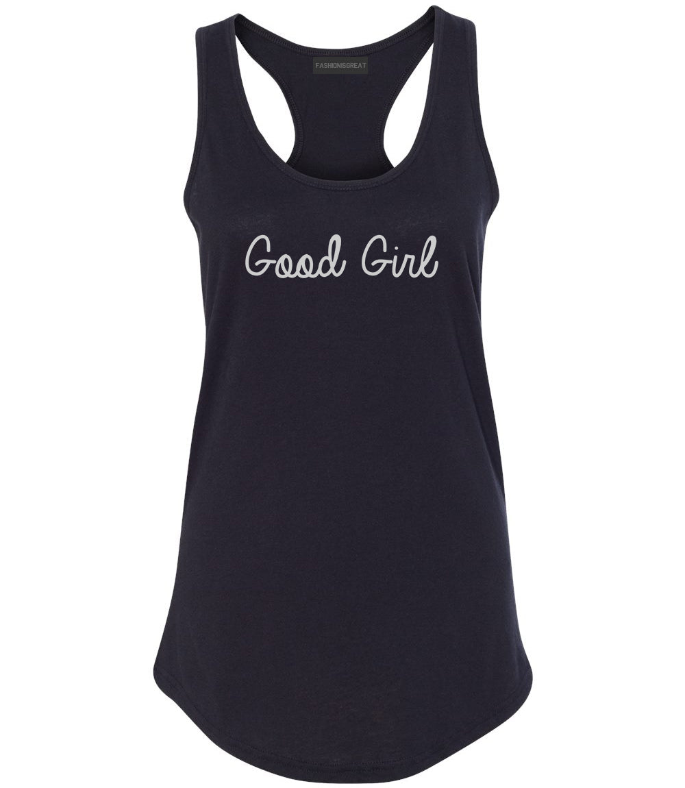 Good Girl Black Racerback Tank Top