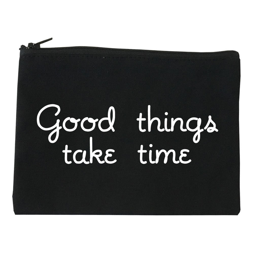 Good Things Take Time Makeup Bag Red