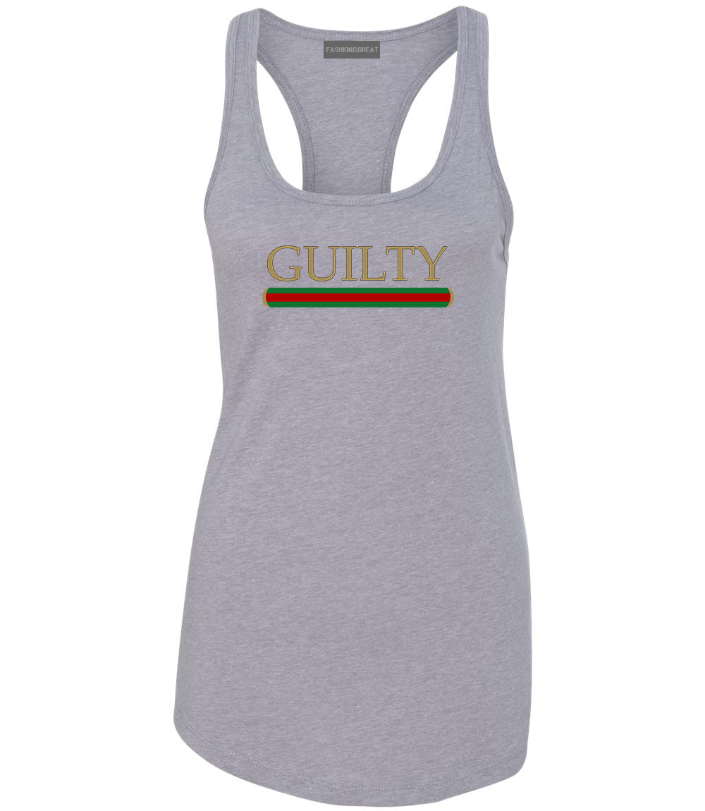 Guilty Fashion Womens Racerback Tank Top Grey