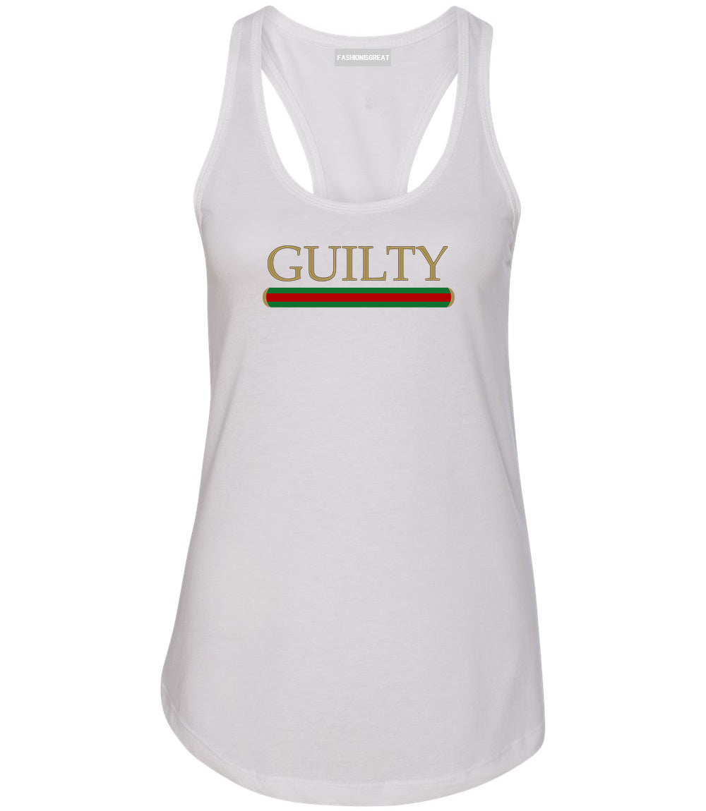 Guilty Fashion Womens Racerback Tank Top White