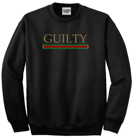 Guilty Fashion Unisex Crewneck Sweatshirt Black