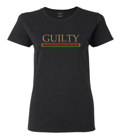 Guilty Fashion Womens Graphic T-Shirt Black