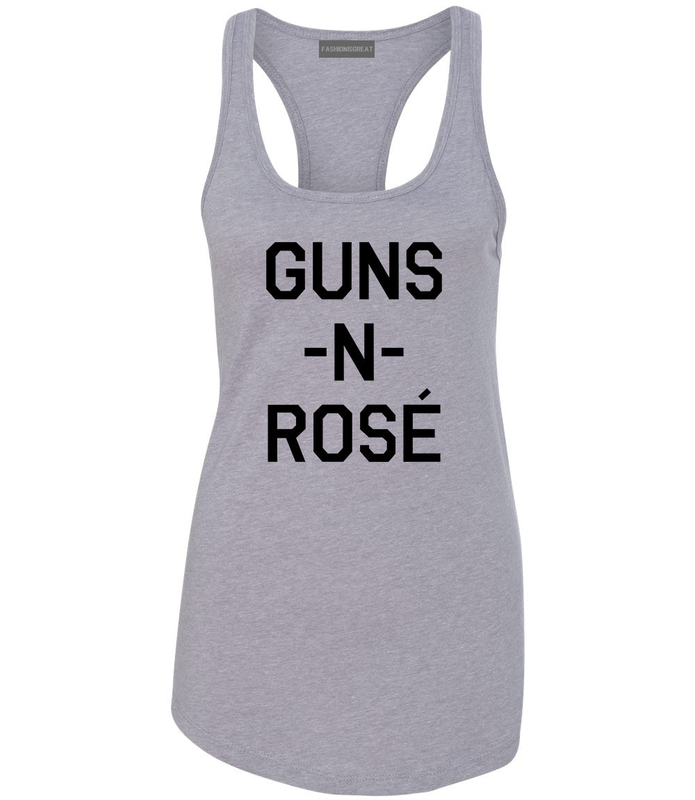 Guns And Rose Funny Concert Grey Racerback Tank Top