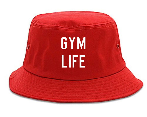 Gym Life Red Bucket Hat
