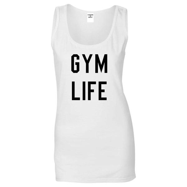 Gym Life White Tank Top
