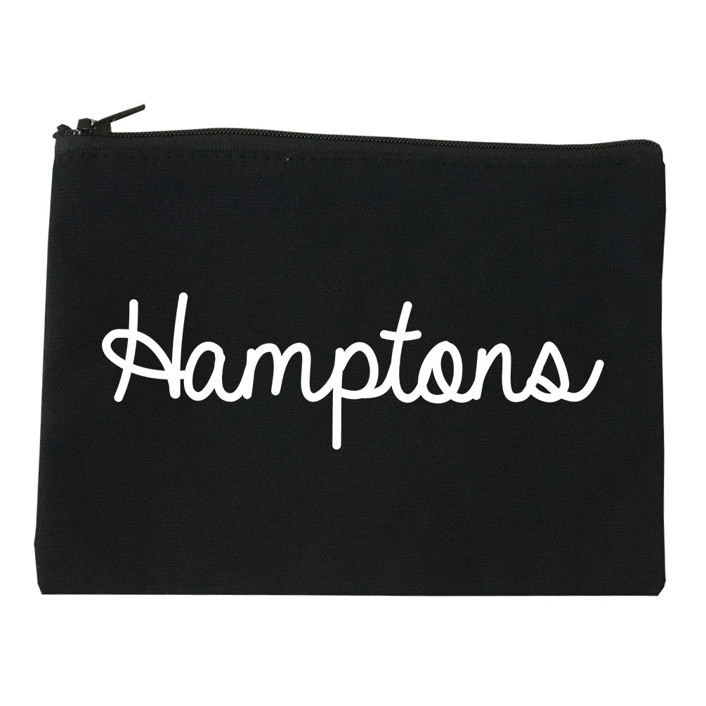 Hamptons NY Script Chest black Makeup Bag