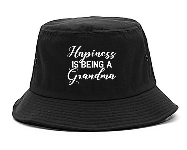 Happiness Is Being A Grandma black Bucket Hat