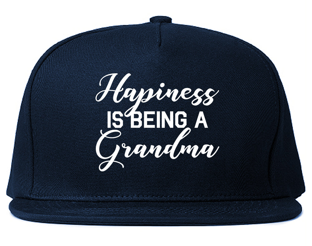 Happiness Is Being A Grandma Blue Snapback Hat