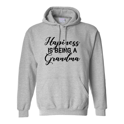 Happiness Is Being A Grandma Grey Womens Pullover Hoodie