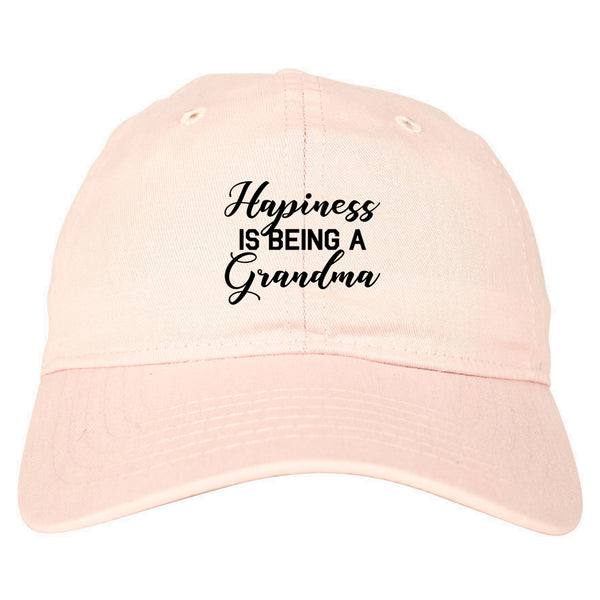 Happiness Is Being A Grandma pink dad hat