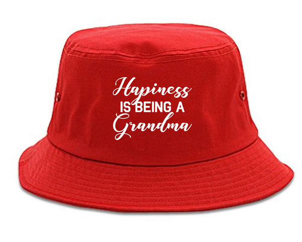 Happiness Is Being A Grandma red Bucket Hat