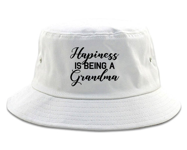 Happiness Is Being A Grandma white Bucket Hat