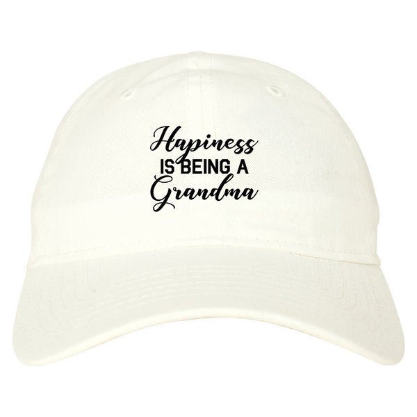 Happiness Is Being A Grandma white dad hat