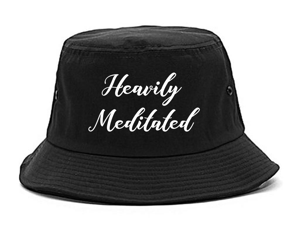 Heavily Meditated Meditation Yoga black Bucket Hat