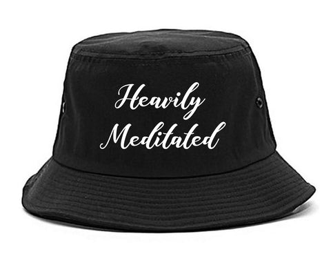 Heavily Meditated Meditation Yoga black Bucket Hat